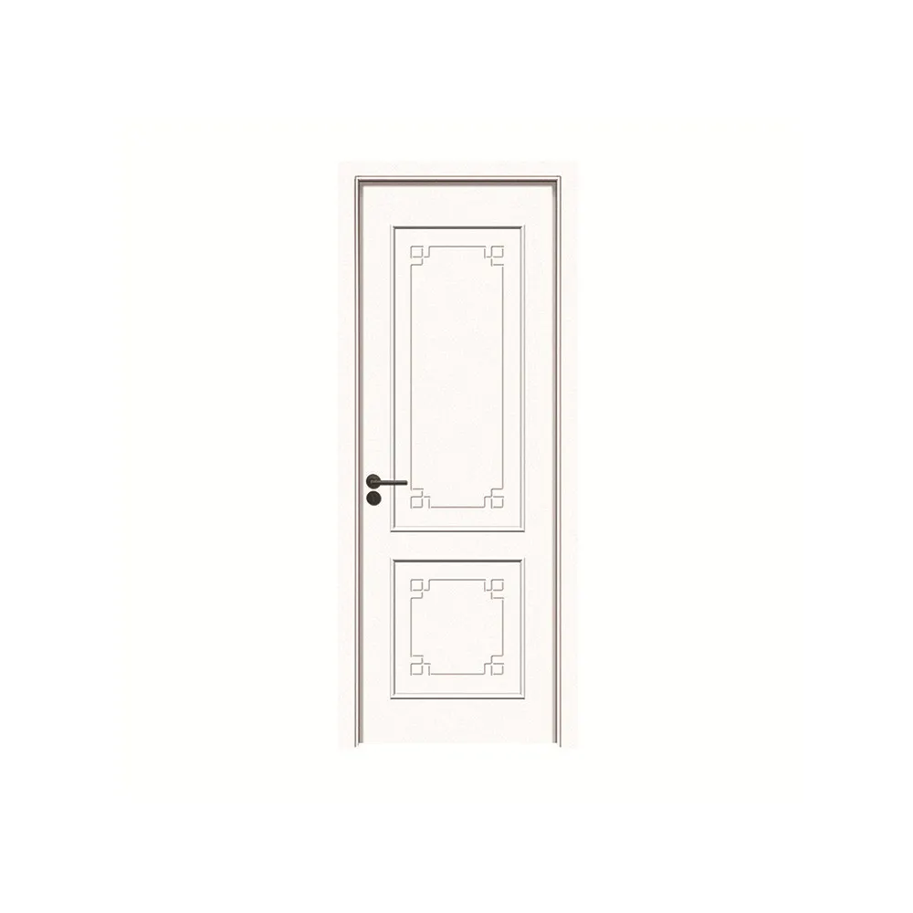 Migliore vendita bianco impermeabile in PVC melamina porte interne appartamento affitto camera MDF porta in legno