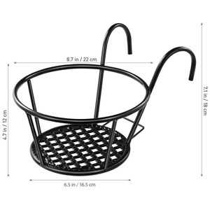 Étagère murale européenne en fer forgé pour balcon, support suspendu pour orchidées, pothos et plantes succulentes - Product Image 2