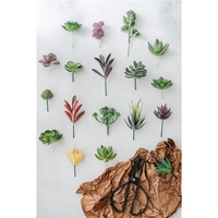 Plantes succulentes artificielles de qualité supérieure, 18 pièces, double flocage, texture réaliste, mini cactus, fausses succulentes décoratives