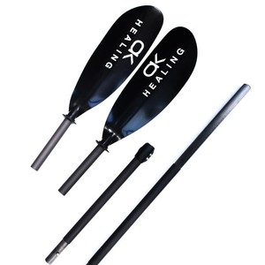 Pagaie de kayak pliable 2,1-3 m, noire, légère, en fibre de verre UD, pour lacs, rivières, usage récréatif - Product Image 2