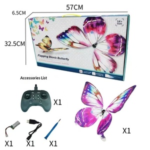 รีโมทคอนโทรล 2.4G ผีเสื้อไบโอนิคควบคุมการบินด้วยเซ็นเซอร์แรงโน้มถ่วง ของเล่นบินได้หลากสีสัน พร้อมกล้องถ่ายภาพทางอากาศ ระยะบิน 50 เมตร - Product Image 4
