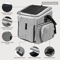 Panier de vélo ventilé réglable pour chien, sac de transport pour chien de vélo pour animaux de compagnie, randonnée en plein air, Camping voyage