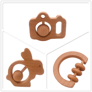 Juego de <span class=keywords><strong>juguetes</strong></span> de madera para perros de empuje a lo largo para niños pequeños que gatean, incluye coche, cachorro, sonajero, juguete de actividad con tapa para bebés - Product Image 3