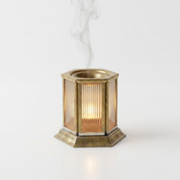 Nouveau diffuseur d'aromathérapie en verre côtelé et laiton pour la décoration, par les fabricants