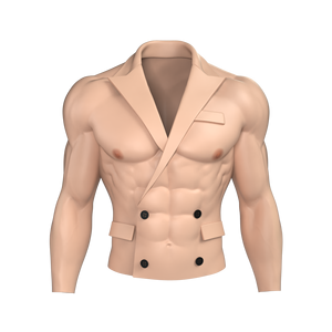 Chaqueta de Traje Muscular de Silicona de Alta Calidad con Forma de Senos Realista y Músculo Abdominal Falso para Fiestas de Hombres y Mujeres - Product Image 1