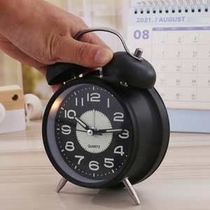 Top bán 4 inch kim loại ngủ đồng hồ báo thức với kim hiển thị tùy chỉnh bảng nhắc nhở đồng hồ báo thức - Product Image 1