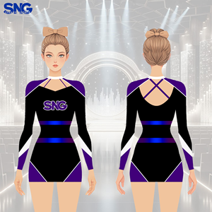 Uniforme de Baile para Animadoras al por Mayor, Conjunto Juvenil de Práctica con Shorts, Top y Falda con Pedrería, Hecho en China para All Star Cheer - Product Image 3