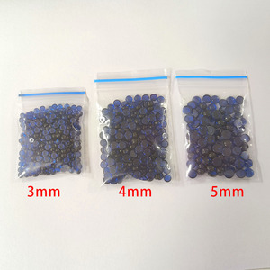 Cabujón Redondo de Espinela Sintética, Tamaños de 3mm a 5mm, 113 #   Gema de espinela azul para la fabricación de joyas - Product Image 5