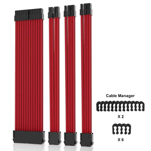 Cable de Extensión de Fuente de Alimentación de 24 Pines 18AWG para Placa Base, Cable de Kit de PSU ATX para GPU de 4+4 Pines - Product Image 1