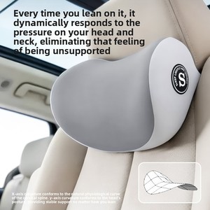 Universal Car Driver's Seat Cushion with Memory Foam Filled Lumbar & <b>Neck</b> Support for Car Accessories - Product Image 2