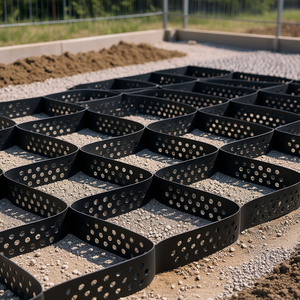 Géocellule 32,81x9,84 pieds (10000x3000 mm) profondeur 2 pouces pour gravier, construction industrielle en HDPE - Product Image 2