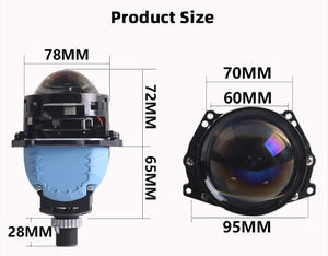 Sanvi S9 <span class=keywords><strong>pro</strong></span> alta potencia 5500K lámpara <span class=keywords><strong>Bi</strong></span> LED proyector lente coche Luz - Product Image 3