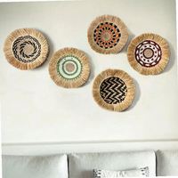 Grand Panier Mural Coloré Accessoires Panneaux de Bambou Mini Sac de Plage Macramé Rafa Article Décoration Tendance