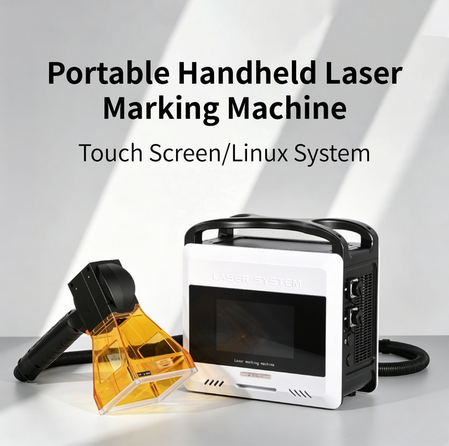 Handheld Laser Marking Machine 30W 50W High Power Portable Fiber Laser Engraving Machine for Large Metal Parts Outdoor Marking