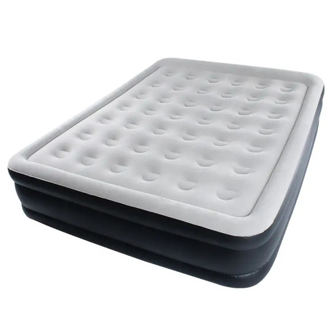 Contemporary Queen Double Size Inflatable Air Bed Mattress Modern Stable Sturdy Blow-Up Furniture Home Hospital School Bedroom