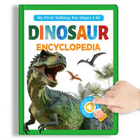 Livre sonore encyclopédique réaliste sur les dinosaures pour enfants, guide interactif d'apprentissage audio sur le monde animal préhistorique