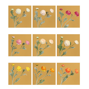 Venta al por Mayor de Fábrica, Ranúnculos de <span class=keywords><strong>3</strong></span> Cabezas, Flores Artificiales de Seda de Alta Simulación, Loto para Decoración de Hogar, Bodas y Eventos - Product Image 6