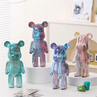 Tirelire Ours Artistique Créatif en Résine Époxy Sculptée, Style Célébrité Internet, Décoration Moderne pour Salon