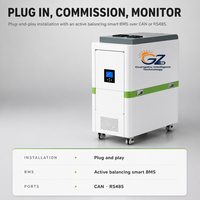 Système de stockage d'énergie solaire industriel tout-en-un monté sur rack, onduleur-batterie 15KW 43KWh LiFePO4 hybride hors réseau CE UL1973