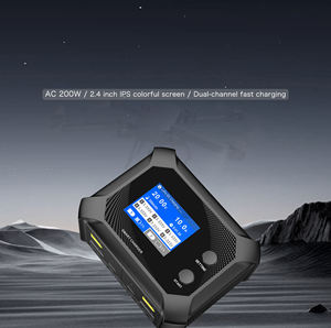 เครื่องชาร์จอัจฉริยะ UP12 AC100-240V 200W ช่องคู่ รองรับแบตเตอรี่ LiHV LiPo LiFe LiIon 1-6S สำหรับอุปกรณ์แม่เหล็ก - Product Image 3