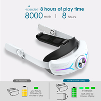 Nouveau sangle de tête réglable avec batterie 8000 mAh, lumière RVB, sangle Elite, casques VR pour Meta/Oculus Quest 2, accessoires VR