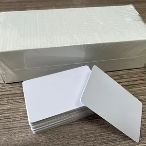 CR80 0,76mm/0,8mm Sublimation Druckbare PVC White Blank Card mit Overlay-Folie Für Thermo drucker