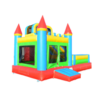 Bon marché Prix commercial enfants château gonflable plein d'entrain rebond sautant maison PVC videur avec toboggan Combo pour location