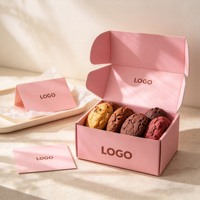 Boîtes en papier alimentaire recyclables personnalisées en promotion, boîtes d'expédition avec pelliculage mat et gaufrage pour l'emballage de donuts, cupcakes, tartes, pâtisseries et biscuits