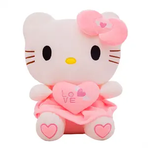 2022 wholesale new style KITTY cat plush toy heart angel KITTY pillow HelloKitty doll