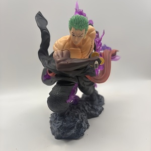 Estatua Coleccionable de PVC de Zoro con Llama Púrpura Premium, Escena de Batalla Dinámica, Estilo Tres Espadas, Modelo a Escala 1:24, Juguete para Fans, Regalo - Product Image 5