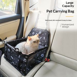 Sac et Tapis de Voiture pour Animaux de Compagnie en Tissu Oxford avec Verrou de Sécurité, Logo Patte/Os, Grande Capacité, Anti-Salissure, Utilisation Extérieure pour Chats et Chiens - Product Image 3