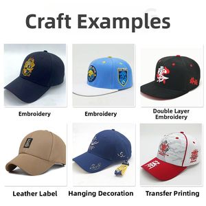 قبعة بيسبول مخصصة بتصميم مطرز يدويًا من القطن الفاخر للجنسين، قبعة رياضية بالجملة للعلامات التجارية - Product Image 6