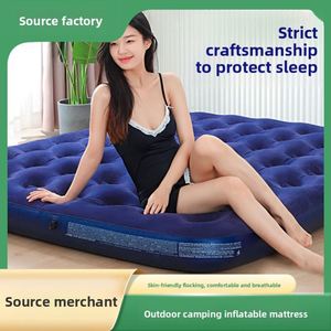 Colchón Inflable Plegable Moderno con Funda Aterciopelada, Colchón Doble de Aire Engrosado, Cama Portátil para Camping, Dormitorio, Sala de Estar - Product Image 3