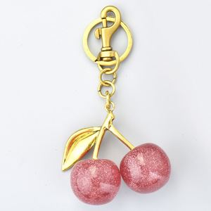 Premium Plated Cherry Bag Charm Luxury Cherry Keychain Accessory Purse Charm for Handbags Exquisite Gifts for Women Fast Ship - Product Image 4