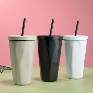 Mug isotherme à double paroi pour voiture, 12 oz (500 ml), avec paille - Product Image 2