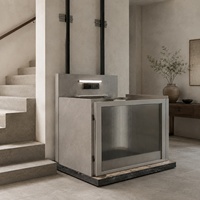 Plateforme élévatrice hydraulique semi-fermée pour villa, ascenseur résidentiel sur mesure pour maison privée, installation intérieure ou extérieure
