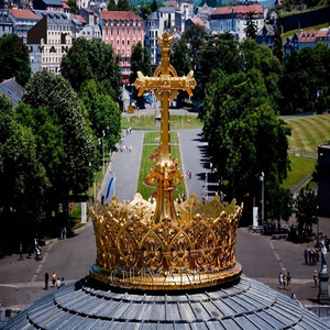 QUYANG personalizado grande católico religioso Metal oro bronce cristiano rey corona escultura estatuas de latón - Product Image 2