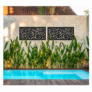 Chim cây thiết kế màu đen kim loại sự riêng tư Màn hình gỉ bức tường cảnh quan Bảng điều chỉnh trang trí vườn kim loại sân nghệ thuật trang trí cho vườn - Product Image 4