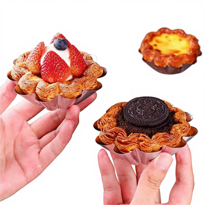 Moules à tartelettes <span class=keywords><strong>en</strong></span> <span class=keywords><strong>aluminium</strong></span> jetables <span class=keywords><strong>en</strong></span> gros, petits moules à tartelettes, mini moules à cupcakes, moules à muffins, moules à biscuits, gobelets à pâtisserie pour la cuisine DIY - Product Image 4