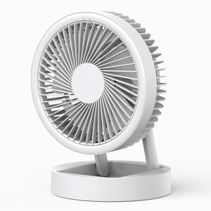 Ventilateur de bureau et portable rechargeable par USB, plafonnier à LED pliable polyvalent pour voiture, maison, hôtel, camping-car, batterie externe incluse - Product Image 2