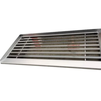 Diffuseur d'air carré industriel moderne en acier inoxydable, grille linéaire pour entrepôt