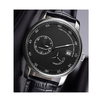 Montres automatiques mécaniques en acier pour hommes d'affaires, avec calendrier personnalisé et petite seconde, pour marque privée