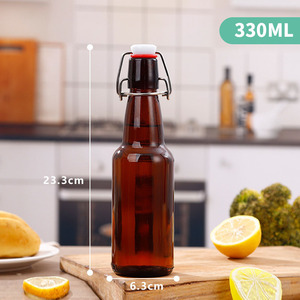 Bán Buôn 330Ml 500Ml 750Ml 1L Đu <span class=keywords><strong>Top</strong></span> Hổ Phách Bia Thủy Tinh Chai Với Vít <span class=keywords><strong>Cap</strong></span> Stopper Cho <span class=keywords><strong>Tequila</strong></span> Và Brandy - Product Image 6