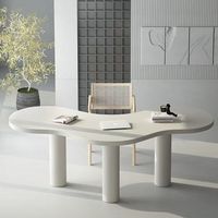 Bureau d'ordinateur en bois massif Simple nordique personnalité minimaliste établi de bureau de forme spéciale établi de concepteur