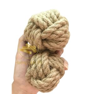 Juguetes Ecológicos de Cáñamo para Perros, Pelota de Cuerda de Color Natural para Entrenamiento de Lanzamiento, Juguete Seguro para Mascotas de VIETNAM - Product Image 4