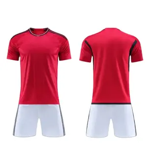 Tùy Chỉnh In Tên Và Số Đồng Phục Bóng Đá 100% Polyester Nhanh Chóng Khô Thoáng Khí Bóng Đá Jersey Cho Nam Giới Và Trẻ Em