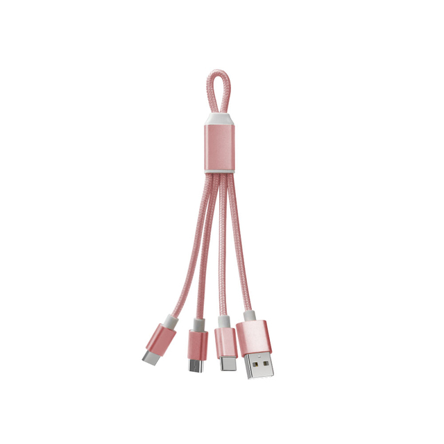 SChitec Best Selling Keychain Phone Charger Cable 3 in 1 USB Cable