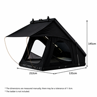 Tente de toit pour voiture tout-terrain pour le camping en plein air, toit triangulaire, toile imperméable, coque rigide quatre saisons, aluminium, accessoires 4x4