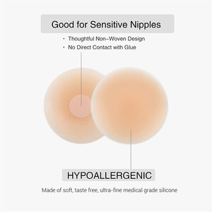 Nouvelle conception non tissée pour <span class=keywords><strong>les</strong></span> mamelons sensibles Hot Sexy Charming Womens Adhésif réutilisable Invisible Silicone Nipple Cover Pasties - Product Image 2