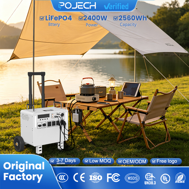 2026 Hot Sale 1500W 2400W Portable Power Station with LiFePO4 Battery Solar Generator for Outdoor Camping and RV Use